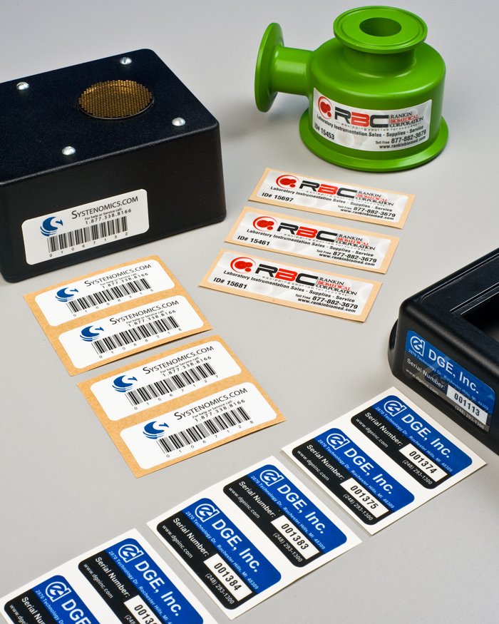 Paper film clear roll and die-cut label comparison