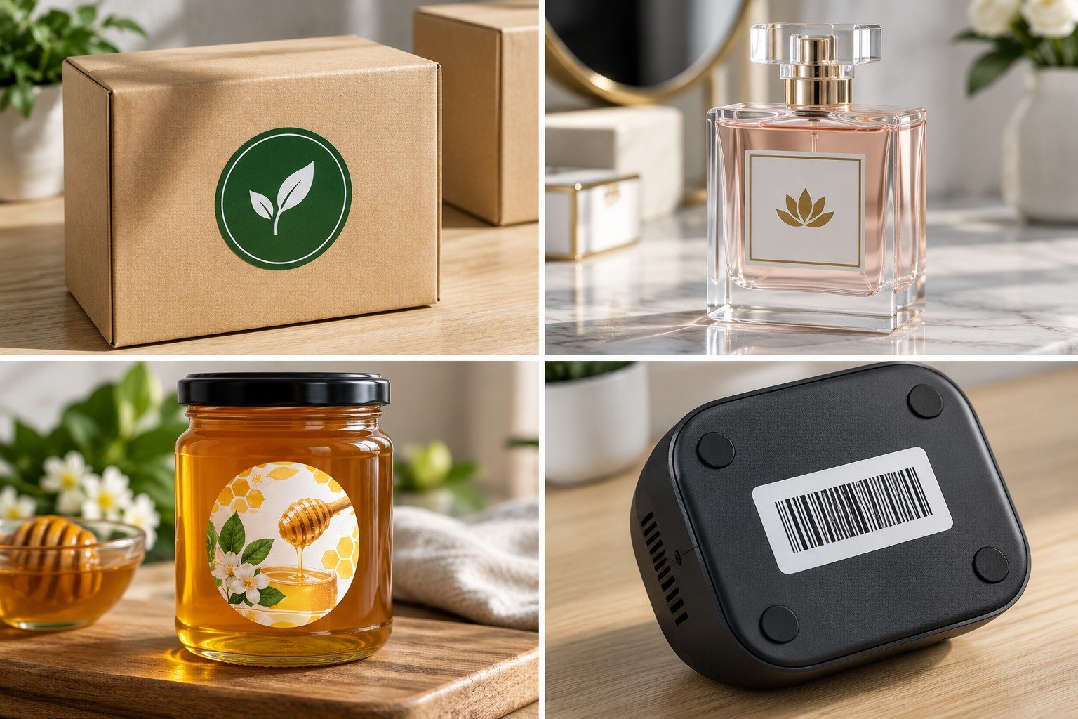 Custom pressure-sensitive roll labels for packaging and product identification