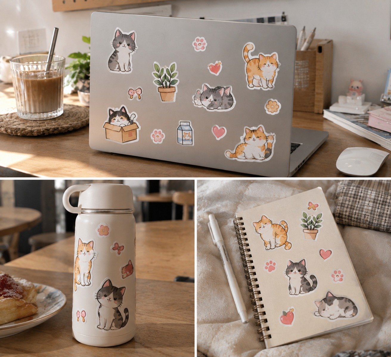 Branded sticker sheets for retail packaging and promotional kits