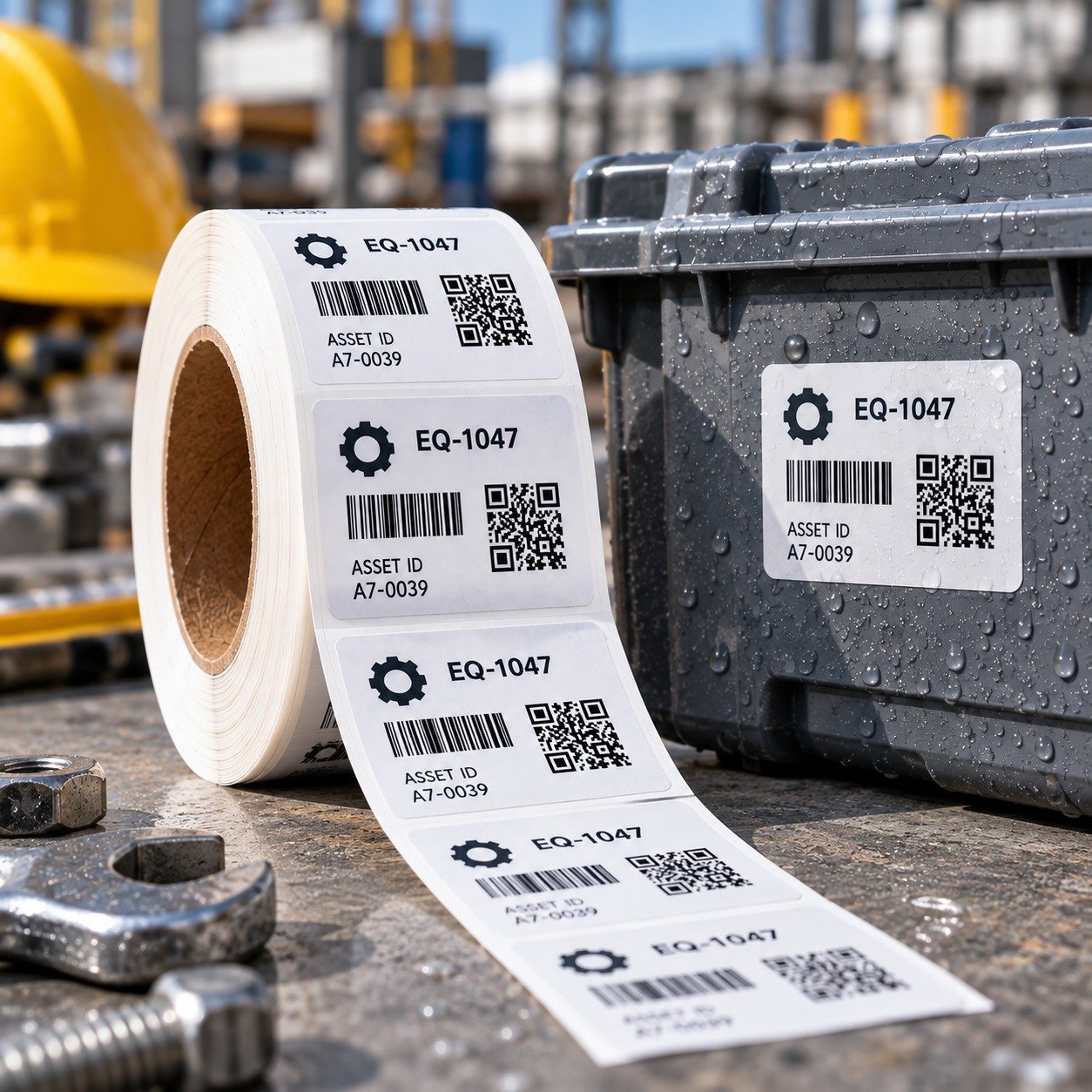 Waterproof labels on bottles and equipment