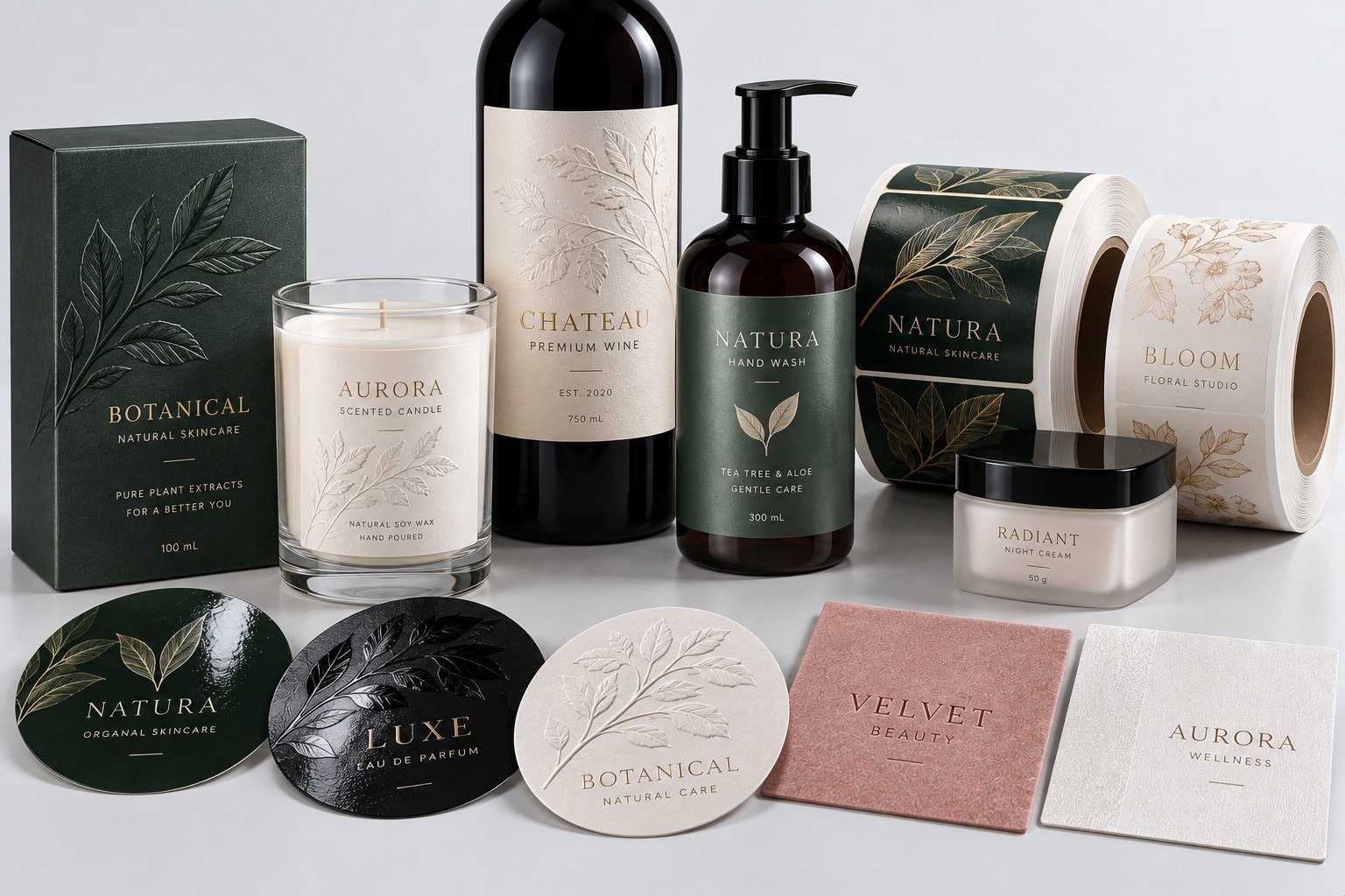 Lamination, UV & Embossing material selection for custom components