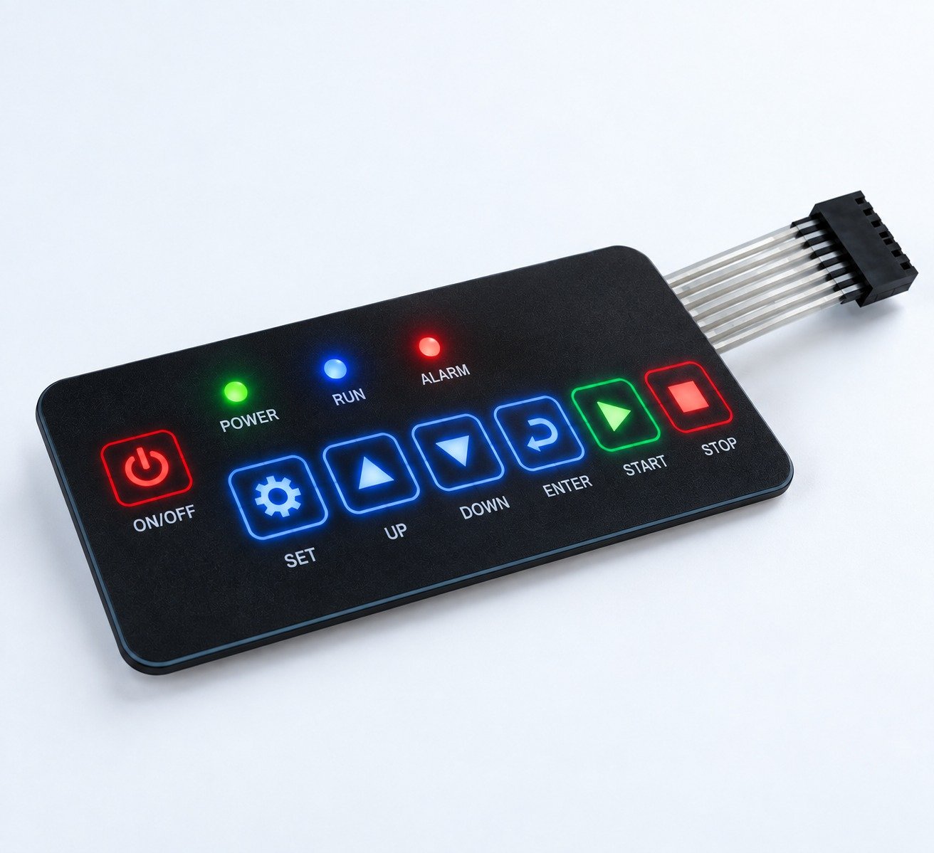 LED Backlit Membrane Switches product construction