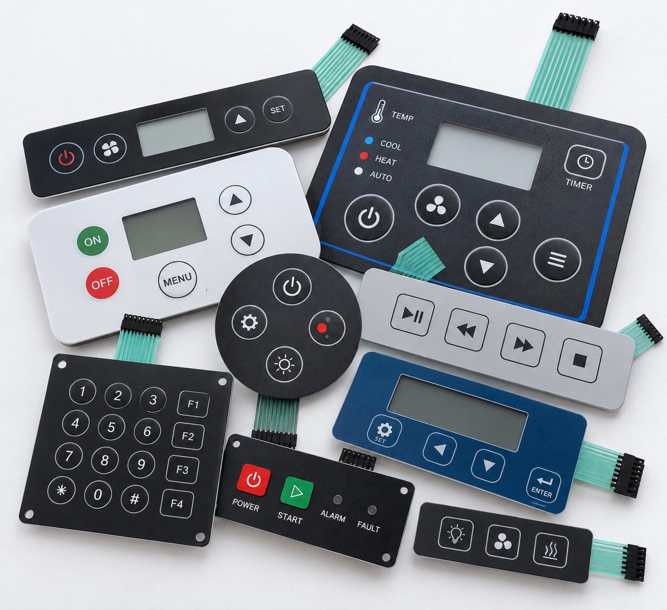 Custom tactile membrane switches, graphic overlays, and control panels
